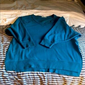 Teal V-Neck Women's Sweater